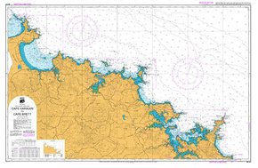 NZ512 Hydrographic Nautical Chart C.Karikari to C.Brett (w/plastic zip wallet)