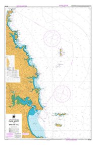 NZ521 Hydrographic Nautical Chart C. Brett to Bream Tail (w/plastic zip wallet)