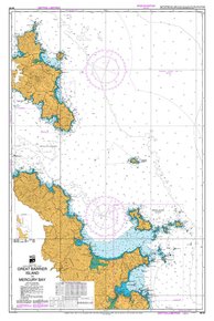 NZ531 Hydrographic Marine Chart Gt. Barrier Isl.- Mercury (w/plastic zip wallet)