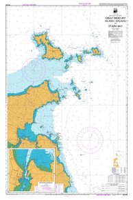 NZ5318 Hydrographic Marine Chart- Gt. Mercury - Otara Bay (w/plastic zip wallet)