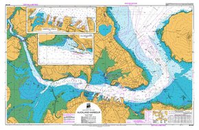 NZ 5322 Hydrographic Marine Chart Auckland Harbour East (w/plastic zip wallet)