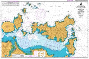 NZ5324 Hydrographic Nautical Chart Tamaki Strait/Approach (w/plastic zip wallet)