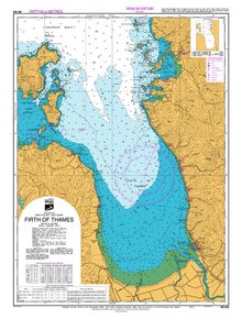 NZ533 Hydrographic Nautical Chart Firth of Thames (w/plastic zip wallet)