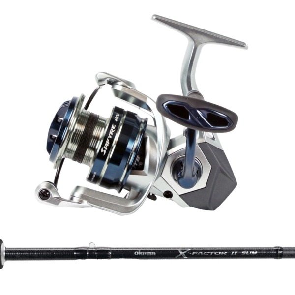 Safyre 4000 X-Factor Ii Slim Softbait Combo 7Ft 6In 6-10Kg 2Pc With Braid