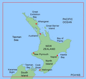 010-C0320-00 (PC416S) BlueChart G3 Electronic Chart-North Island