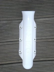 White Plastic Side Mount Rod Holder-Straight