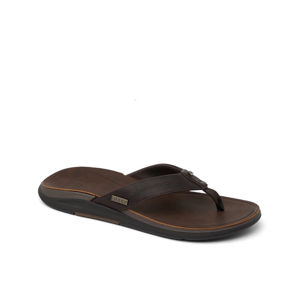 Leather Offshore Men's Jandals - Dark Brown