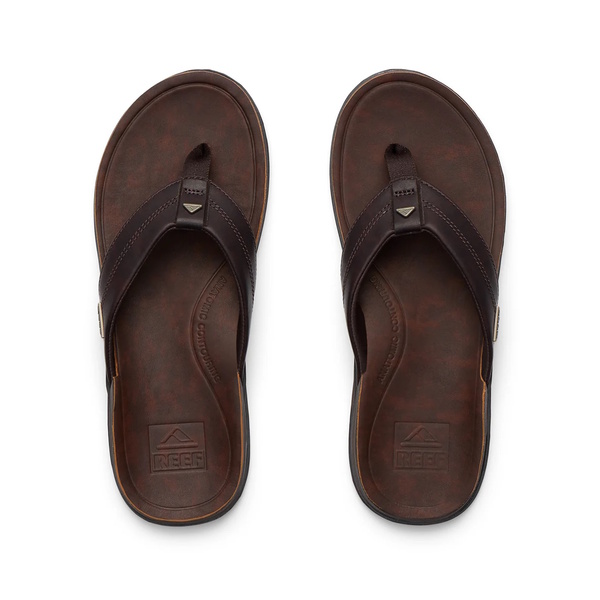 Leather Offshore Men's Jandals - Dark Brown