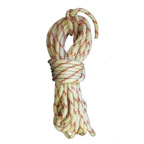 Precut 10mm x 10m Yacht Racing Braid White w/Red Fleck Spliced