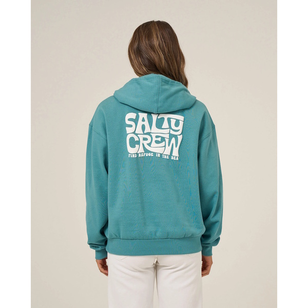Womens Hoodie Overlay Teal