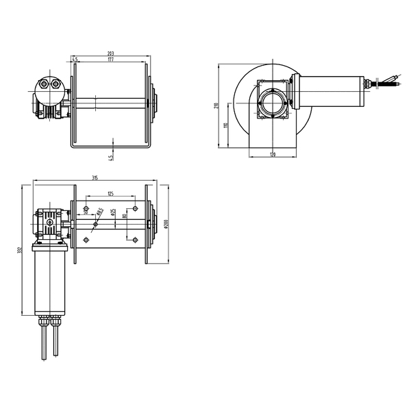 Signature Series 800Ss Drum Winch W/Rope/Acc Pk (1 Only)