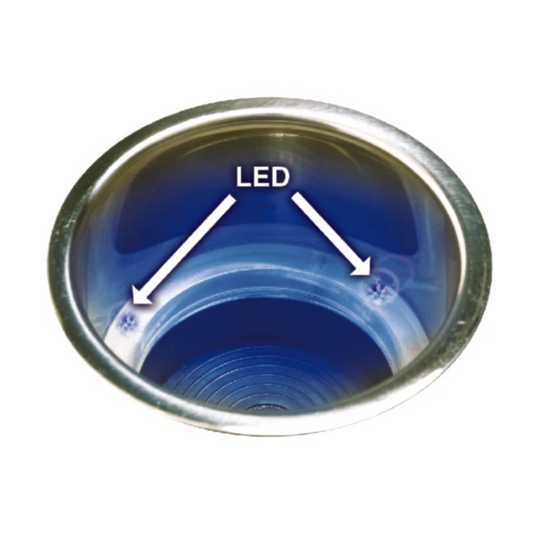 Recessed Flush Drink Holder 93Mm Stainless W/Led