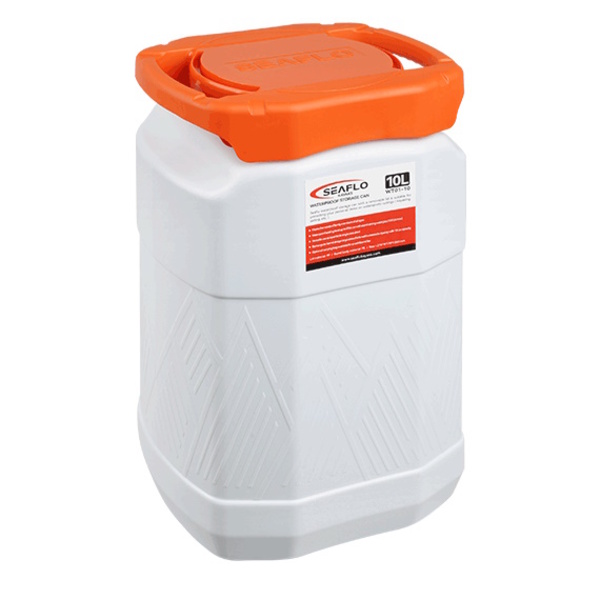 Waterproof Storage / Seat Can Ip67 10L - White/Orange