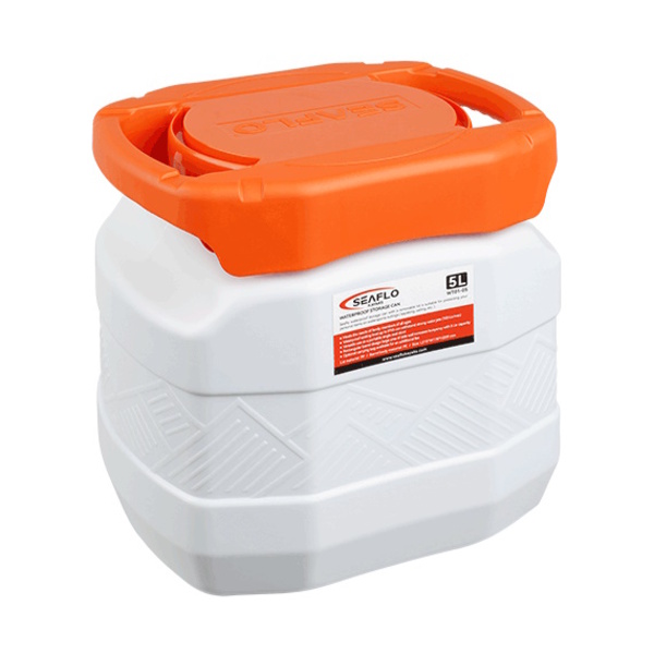 Waterproof Storage / Seat Can Ip67 5L - White/Orange