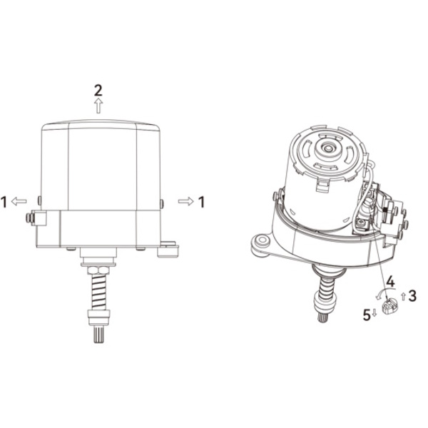 12V 5Nm Compact Wiper Motor 50Mm Shaft (68Mm Oa) 