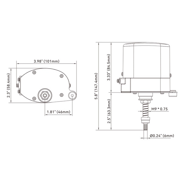 12V 5Nm Compact Wiper Motor 50Mm Shaft (68Mm Oa) 