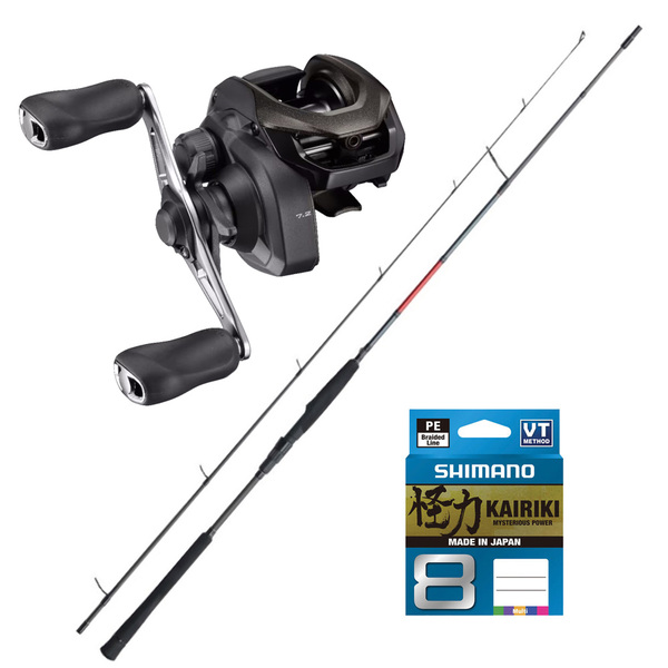 Caius 150Hgc / Divergex 7'0" Combo Baitcast 4-8Kg 2Pc + Braid