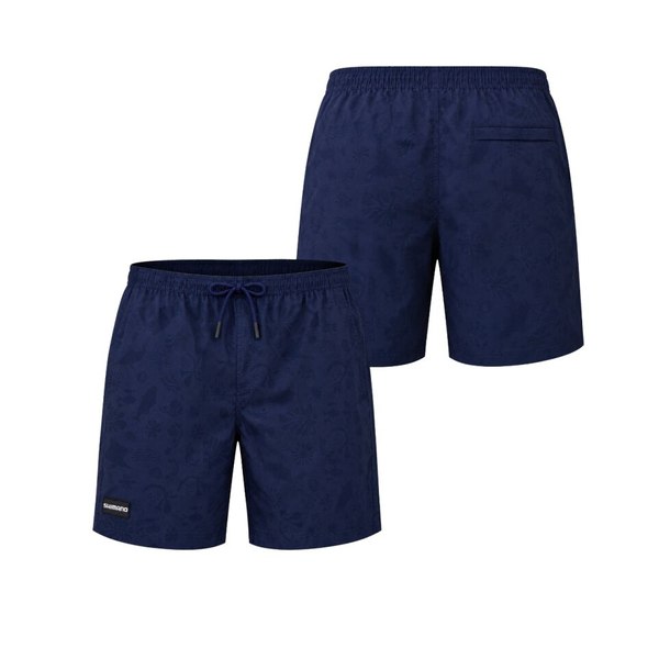 Coastal Swim Short Fish Print Navy