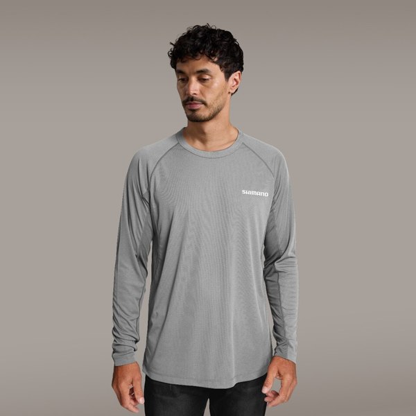Sunshirt Gyotaku Ls Tech Tee Snapper Grey