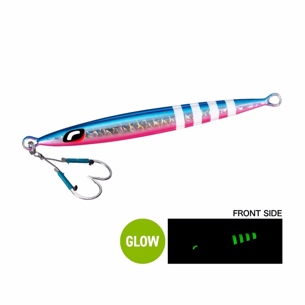 Jig Pebble Light Blue Pink Glow 013