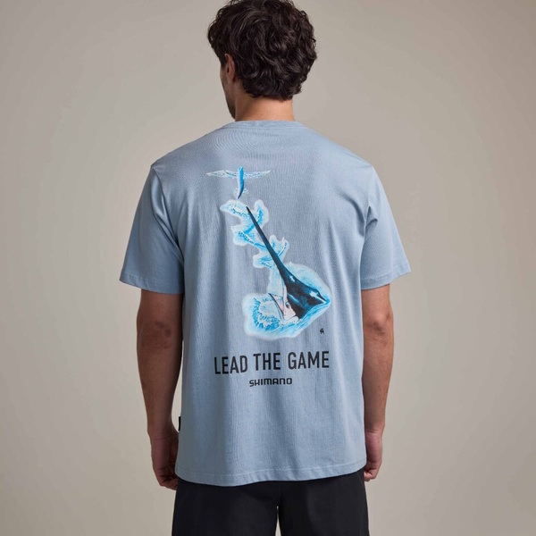 Lead The Game Marlin Vs Flying Fish Tee - Mist