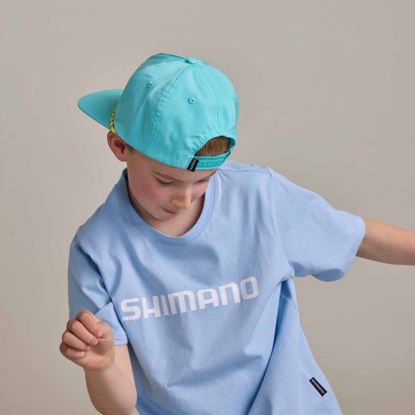 Pastel Pop Kids Flat Peak Cap Marlin Turquoise
