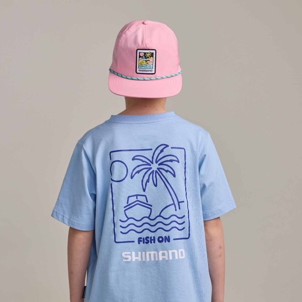 Pastel Pop Kids Flat Peak Cap Marlin Bubblegum Pink