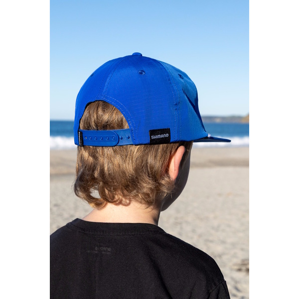 Pastel Pop Kids Flat Peak Cap Fish On Navy