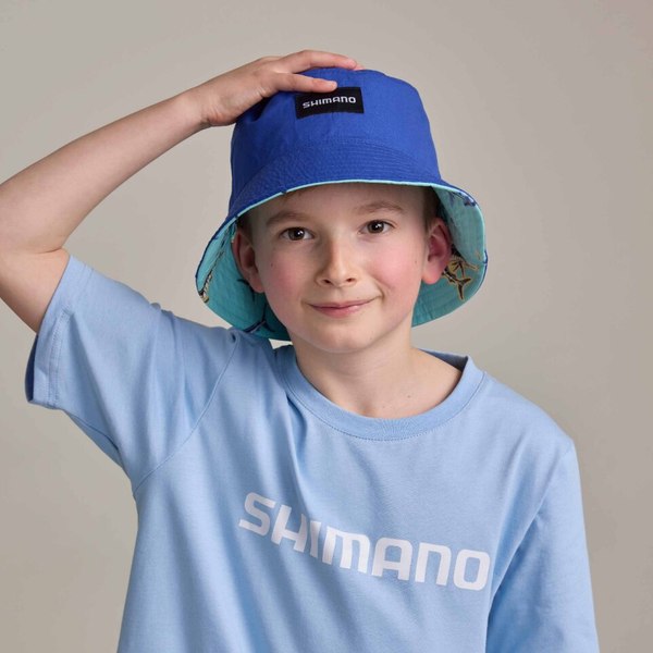 Pastel Pop Kids Reversible Bucket Hat Marlin Peppermint / Cobolt