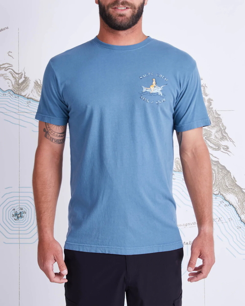 Siren Garment Dye Short Sleeve T-Shirt - Deep Sea