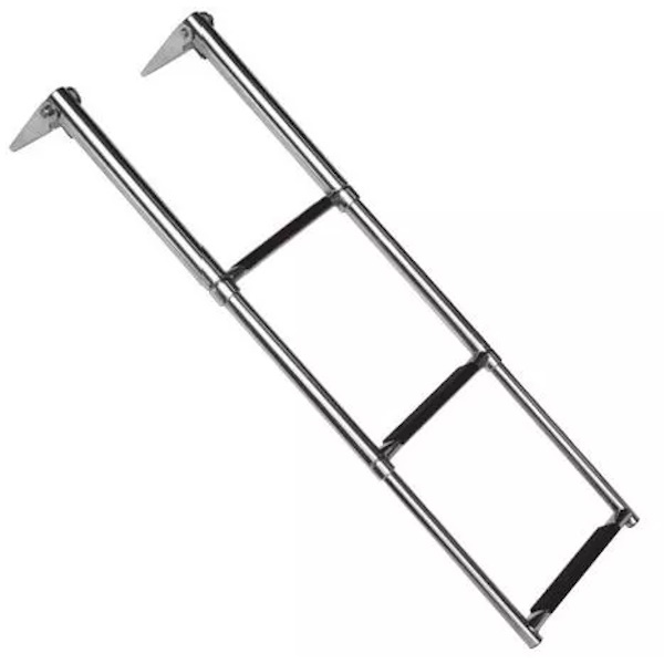 Stainless 3 Step Telescopic Boarding Ladder 320Mm Wide