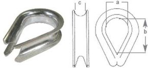SS Wire Rope Thimble - 2/2.5mm (3/32")