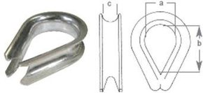 SS Wire Rope Thimble- 3mm (1/8")