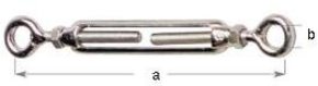 SS Open Body Turnbuckle Eye/Eye 6x90mm - 1500kg BS