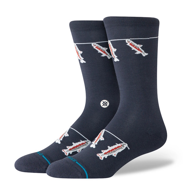 Socks Gone Fishin Crew-Navy
