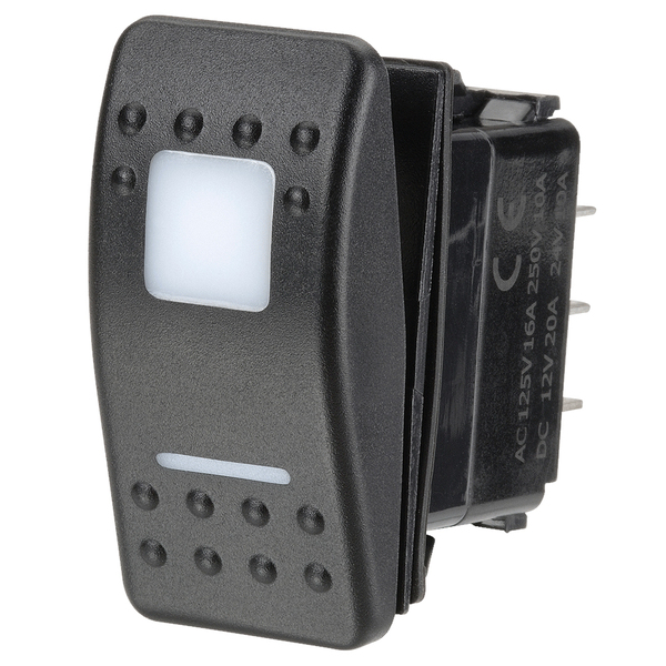 Rocker Switch Momentary On/Off/Momentary On- Led Red 