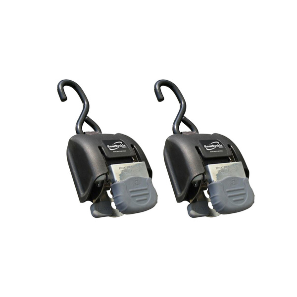 Boatbuckle Stainless Steel Retractable Transom Tie-Down Pair