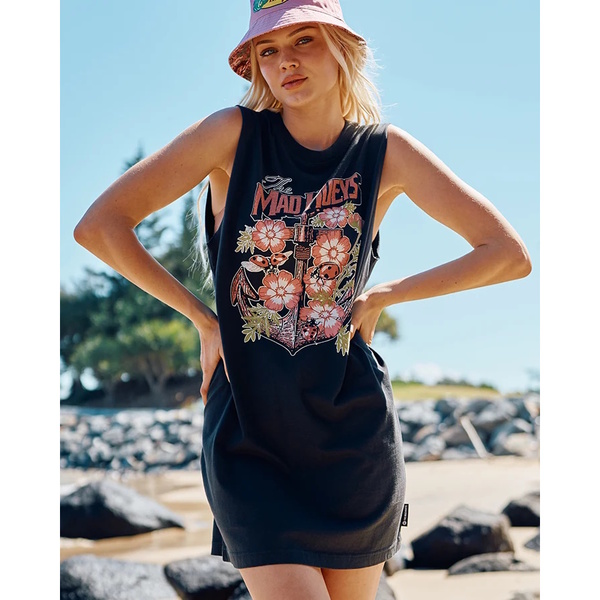 Anchor Ladybug Women's Muscle Dress - Vintage Black
