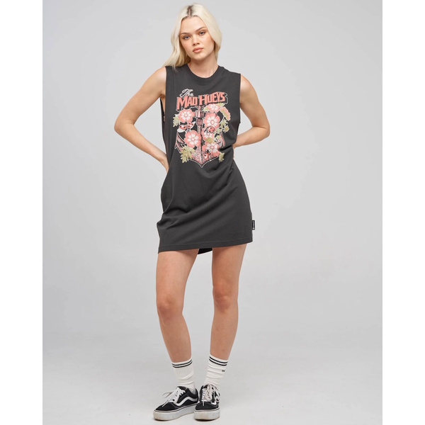 Anchor Ladybug Women's Muscle Dress - Vintage Black