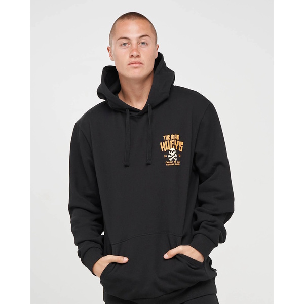 Caught Fk Skull Hooded Pullover - Black