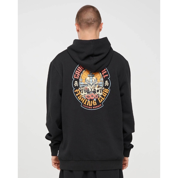 Caught Fk Skull Hooded Pullover - Black