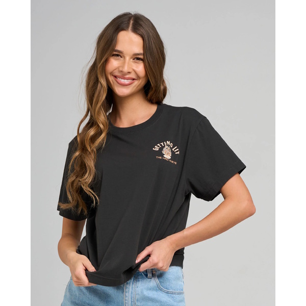 Getting Lit Women's Tee Vintage Black