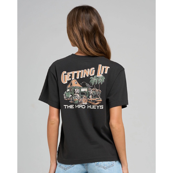 Getting Lit Women's Tee Vintage Black