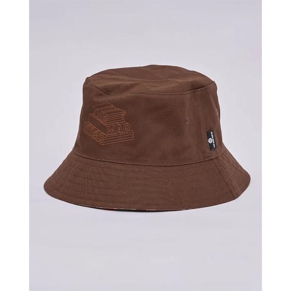 Mad Hueys Hueys Letter Reversible Bucket Hat Walnut