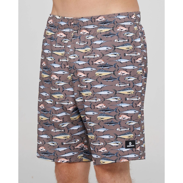 Pro Hueys 18" Swim Volley Short - Taupe