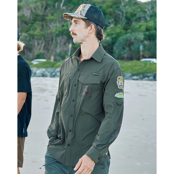 Pro Hueys Upf 50+ Fishing Shirt - Olive