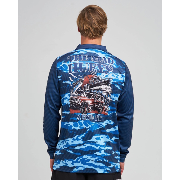 Send It Upf 50+ Fishing Jersey - Navy