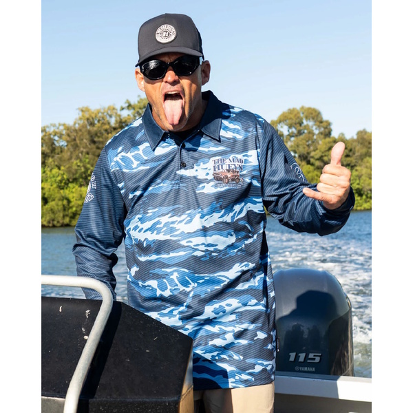 Send It Upf 50+ Fishing Jersey - Navy