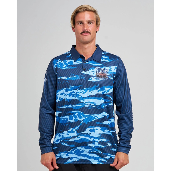 Send It Upf 50+ Fishing Jersey - Navy