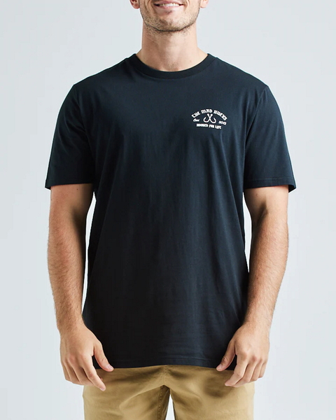 Hooked For Life Short Sleeve Tee Shirt - Black